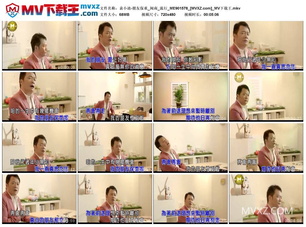 袁小迪-朋友保重_闽南_流行_ME901578